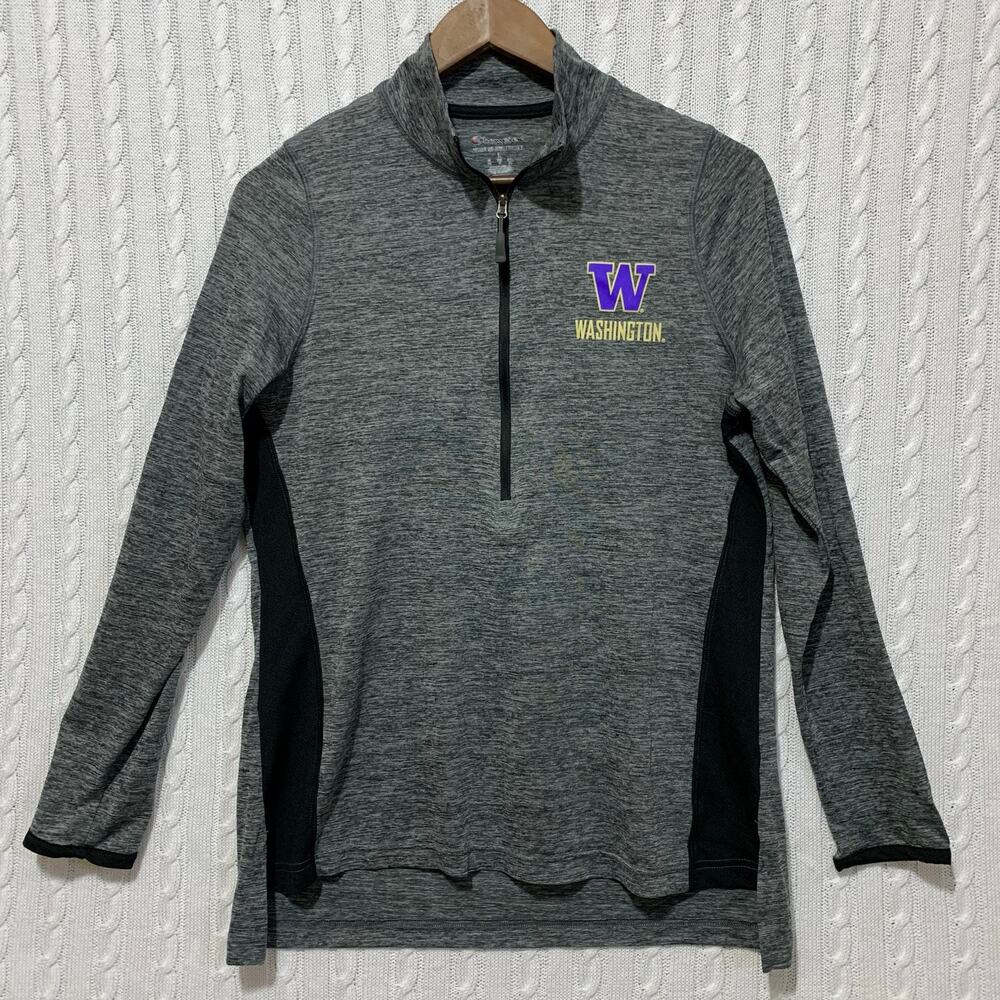 Champion Washington Huskies 1/4 zip Lightweight Gray Pullover Men’s L